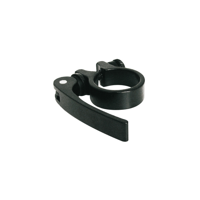 Abrazadera de sillín 28,6 mm en Aluminio Negro Cierre rápido