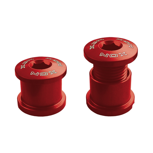 Chain Ring Ti Screw Alloy 7075 red 5pcs