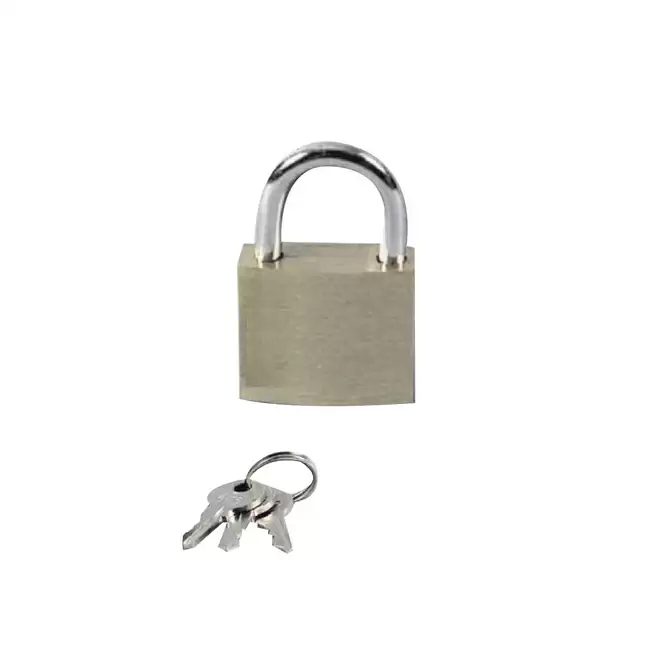 Brass 40mm arched padlock - image