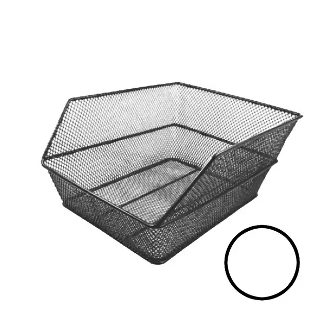 Rear Basket Metal Rectangular White - image