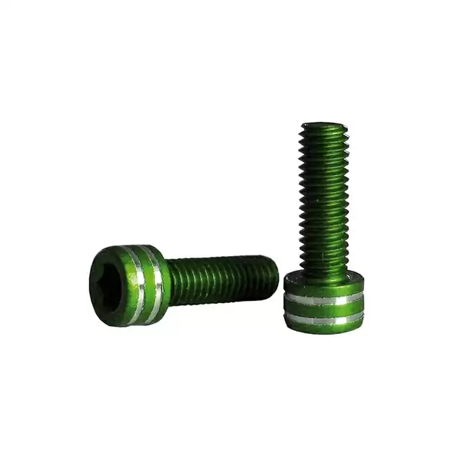 bottle cage bolts green m5x15 mm - image