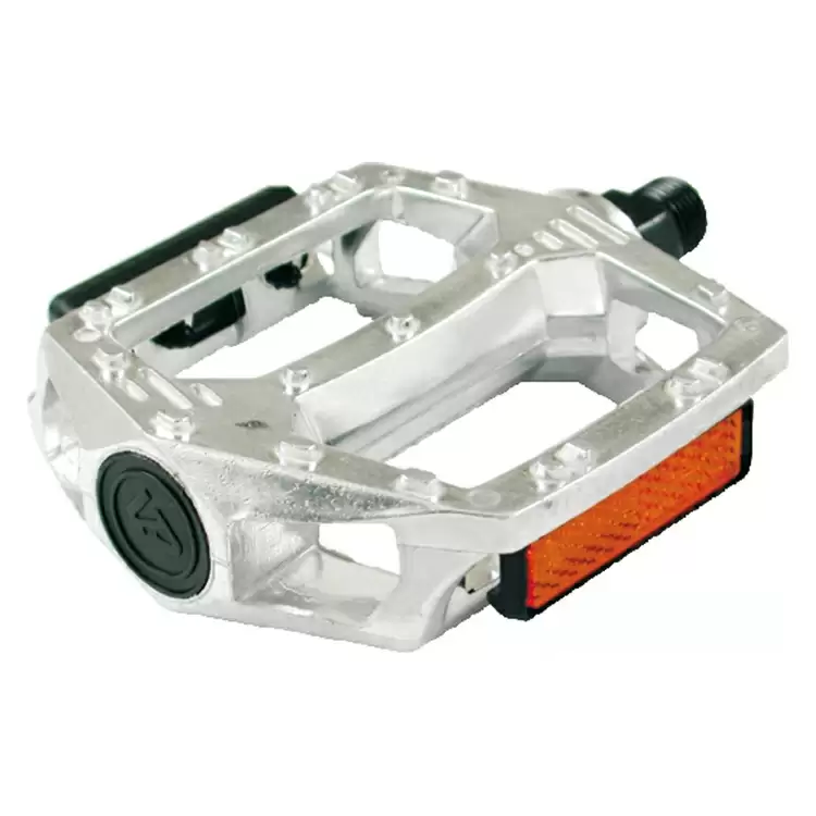 Pair pedals bmxaluminum body with antislip inserts 1/2 silver - image