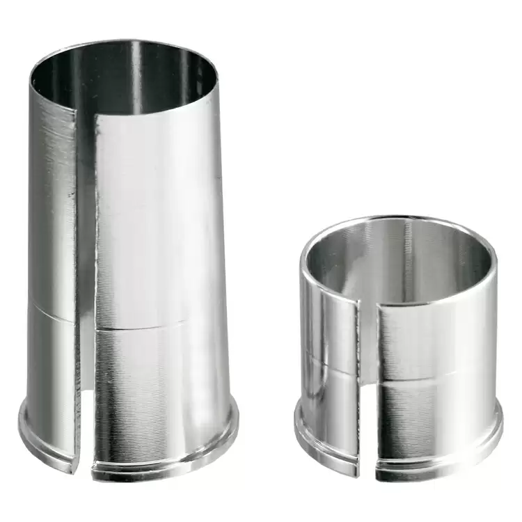 Tija de sillín reductora de aluminio plateada - image