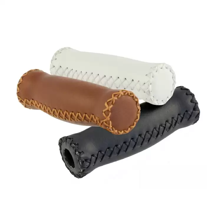 Pair of grips Vintage for fixed brown color - image