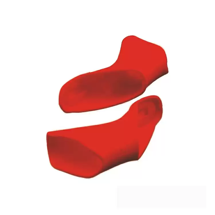 Paire de caches leviers de vitesses Campagnolo 10s couleur rouge - image