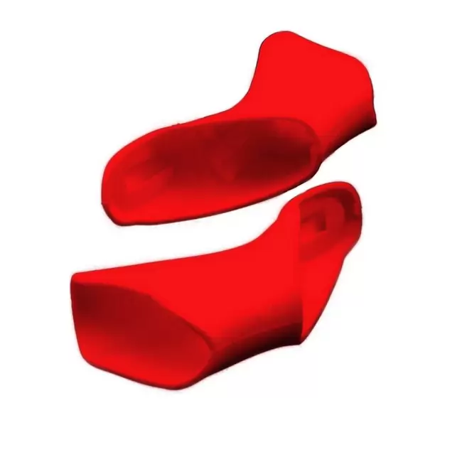 Paire capot de levier de frein Shimano Ultegra DI2 couleur rouge - image