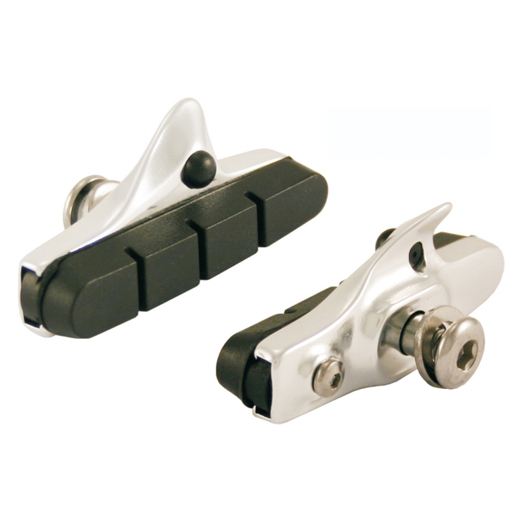 Pair pad holders + replacement skates road suitable for shimano® 55mm silver