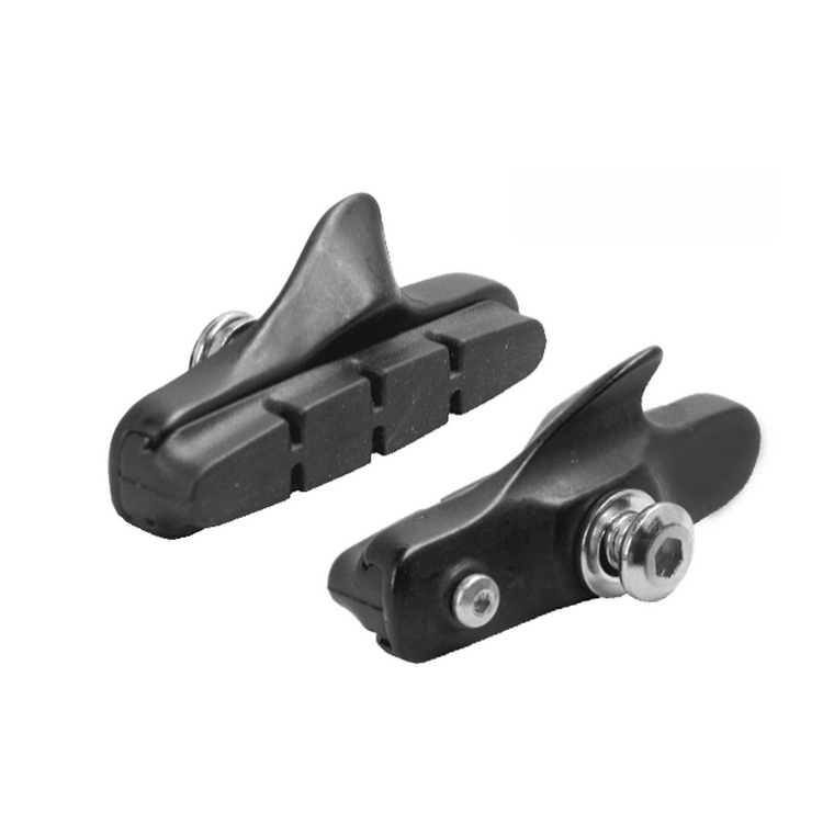 Pair pad holders + replacement skates brake road suitable for campagnolo® 55mm black