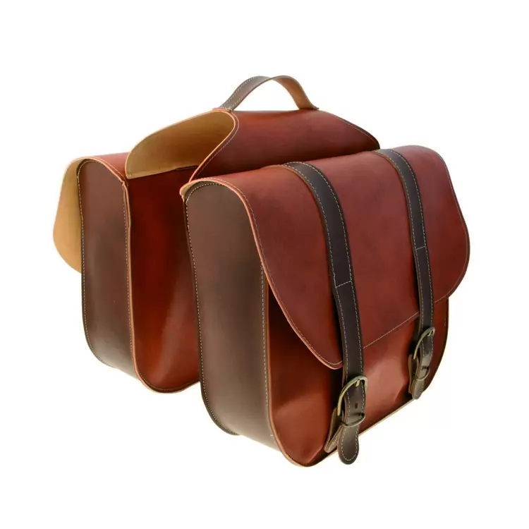 Side bags leatherlike brown - image