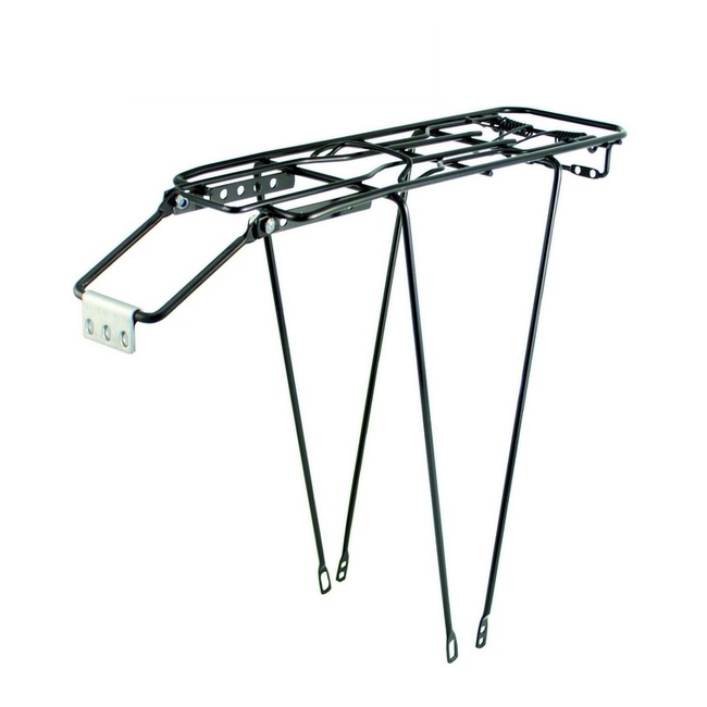 Rear luggage rack in steel 26''-28'' silver color maximum payload 25kg