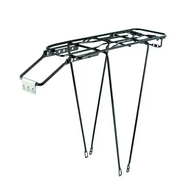 Rear luggage rack in steel 26''-28'' silver color maximum payload 25kg - image