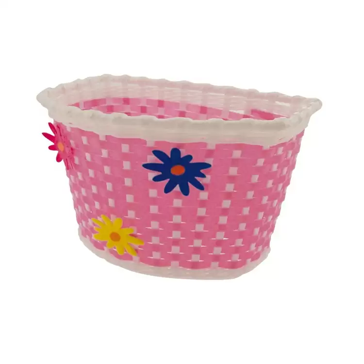 Baby pink plastic basket - image