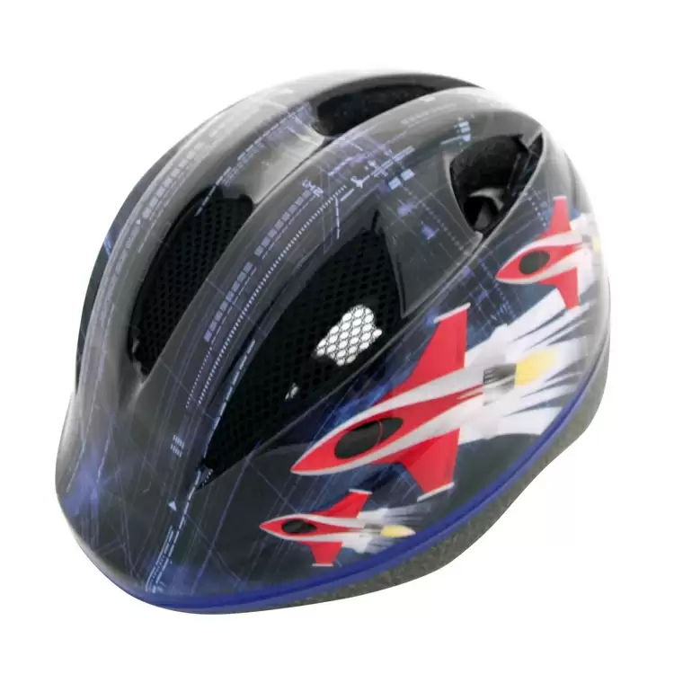 boy helmet in-mold size xs (48-52) rocket blu color - image