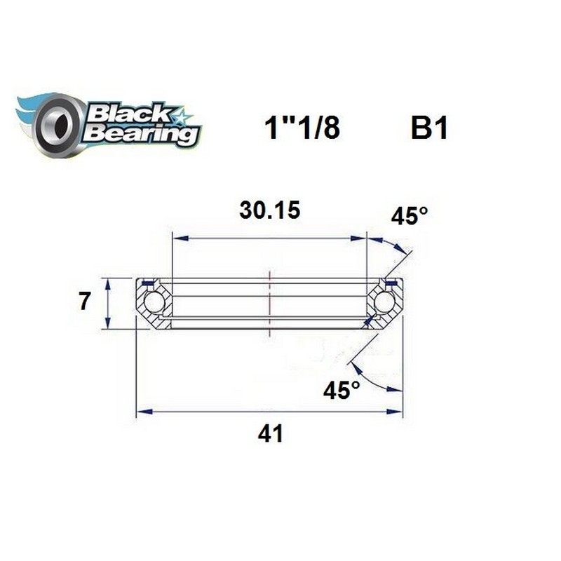 Cuscinetto di Ricambio Sterzo 30.15x41x7mm 45 / 45