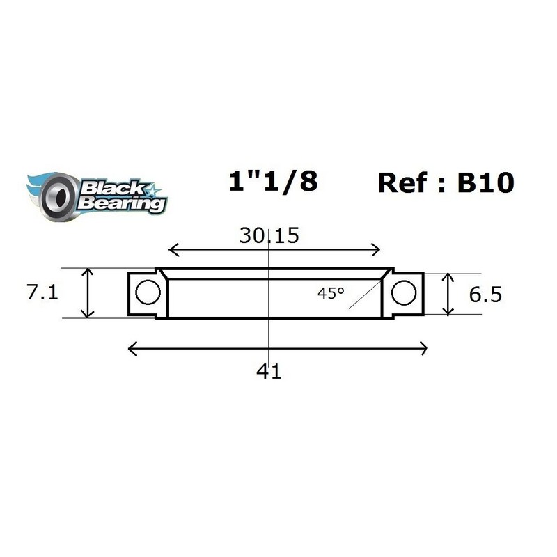 Cojinete de recambio de dirección 30,15x41x6,5/7,1 mm 45 / 90