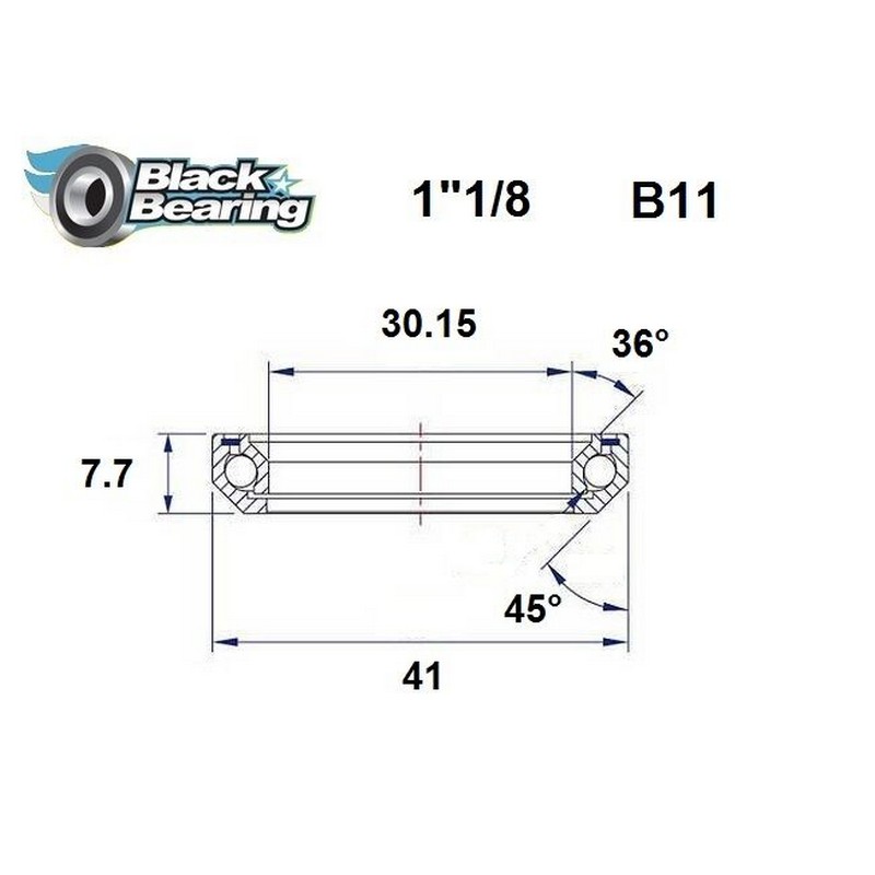 Cuscinetto di Ricambio Sterzo 30.15x41x7.7mm 36 / 45