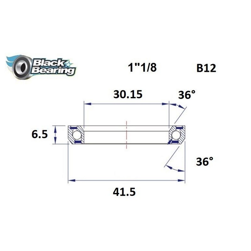 Cuscinetto di Ricambio Sterzo 30.15x41.5x6.5mm 36 / 36