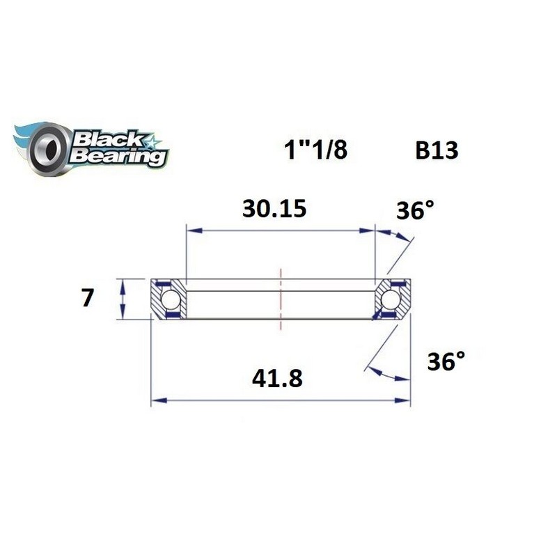Cuscinetto di Ricambio Sterzo 30.15x41.8x7mm 36 / 36