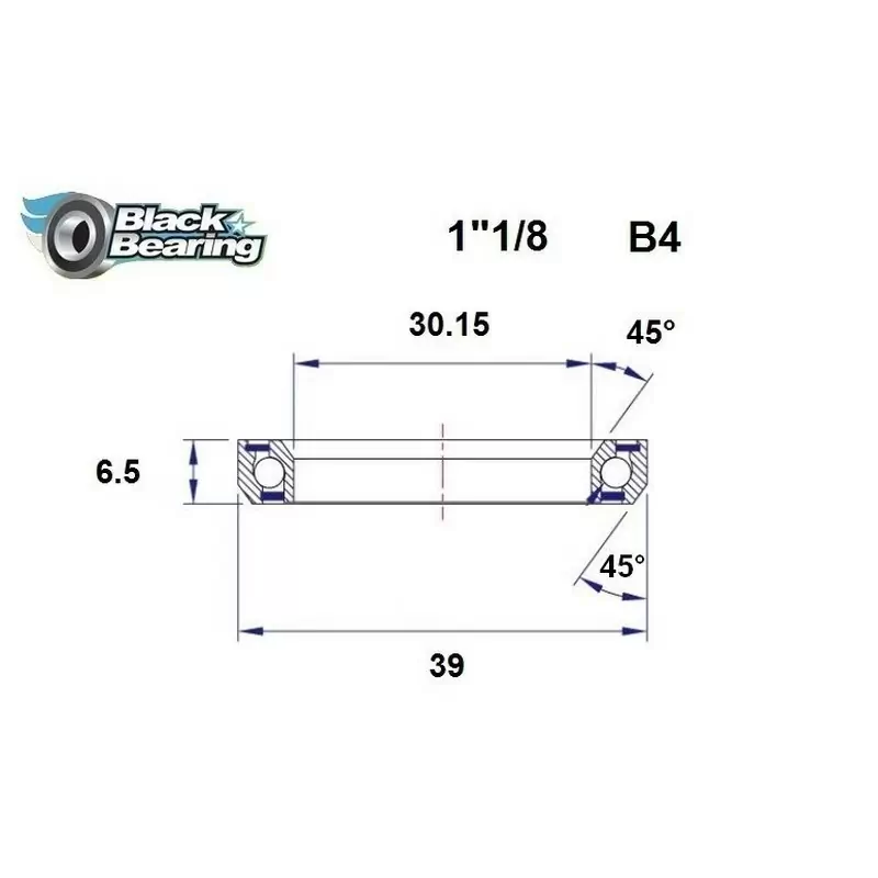 Rolamento de substituição da direção 30,15x39x6,5mm 45/45 - image