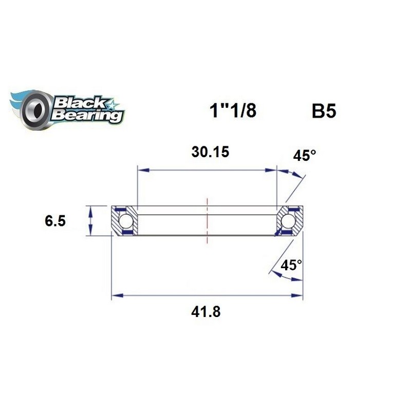 Cuscinetto di Ricambio Sterzo 30.15x41.8x6.5mm 45 / 45