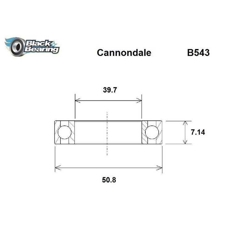 Cuscinetto di Ricambio Sterzo 39.7x50.8x7.14mm