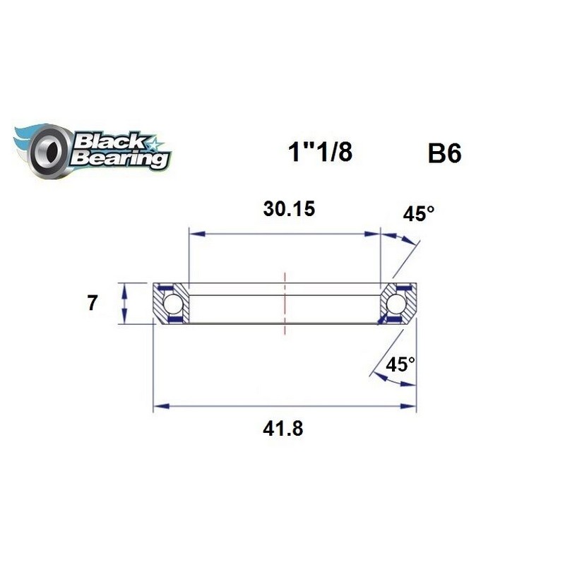 Cuscinetto di Ricambio Sterzo 30.15x41.8x7mm 45 / 45