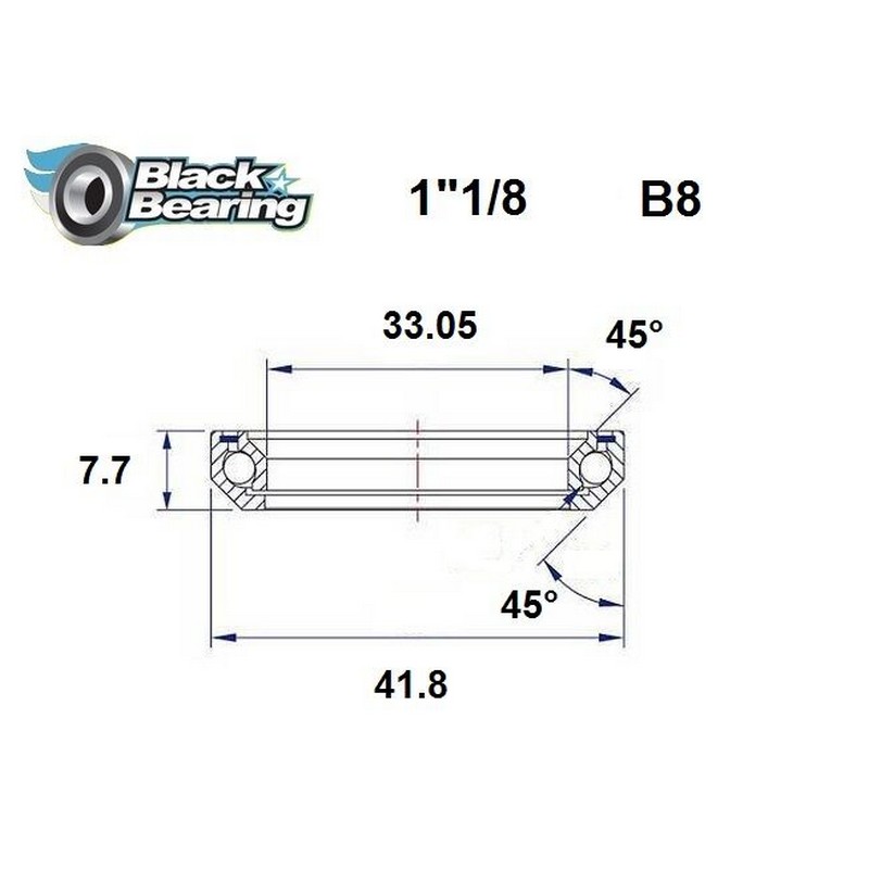 Cuscinetto di Ricambio Sterzo 30.5x41.8x7.7mm 45 / 45