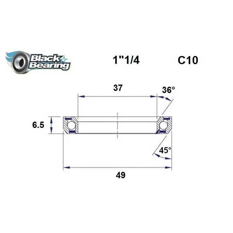Rolamento de substituição da direção 37x49x6,5mm 36/45 - image
