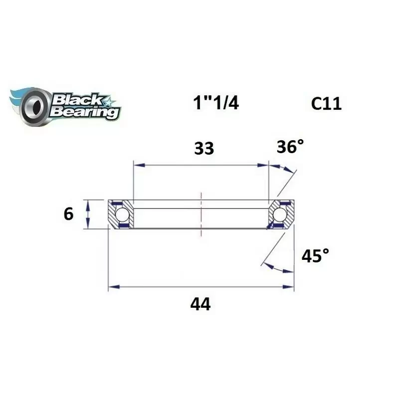 Rolamento de substituição da direção 33x44x6mm 36/45 - image