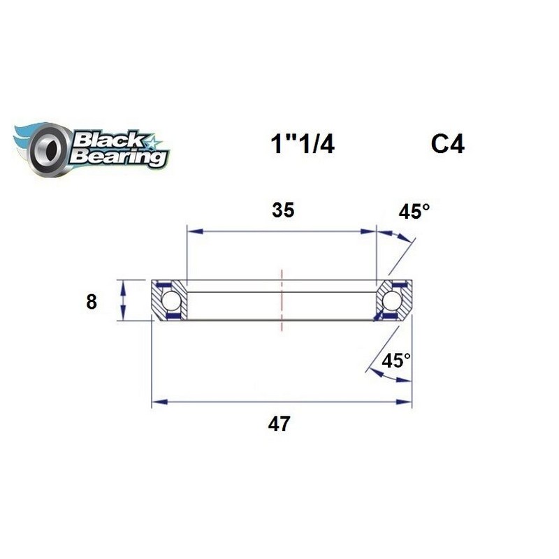 Steering Replacement Bearing 35x47x8mm 45 / 45
