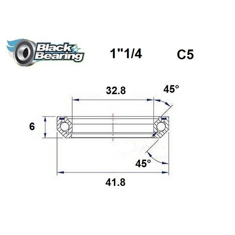 Cuscinetto di Ricambio Sterzo 32.8x41.8x6mm 45 / 45
