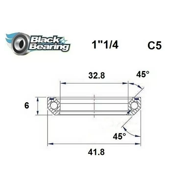 Cuscinetto di Ricambio Sterzo 32.8x41.8x6mm 45 / 45 - image