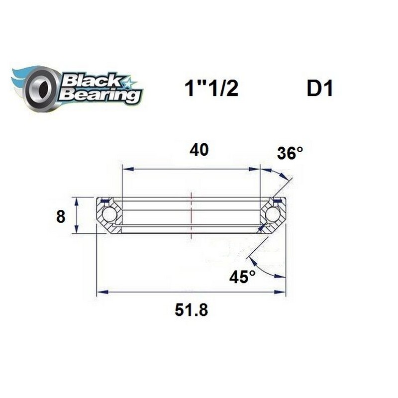 Steering Replacement Bearing 40x51.8x8mm 36 / 45