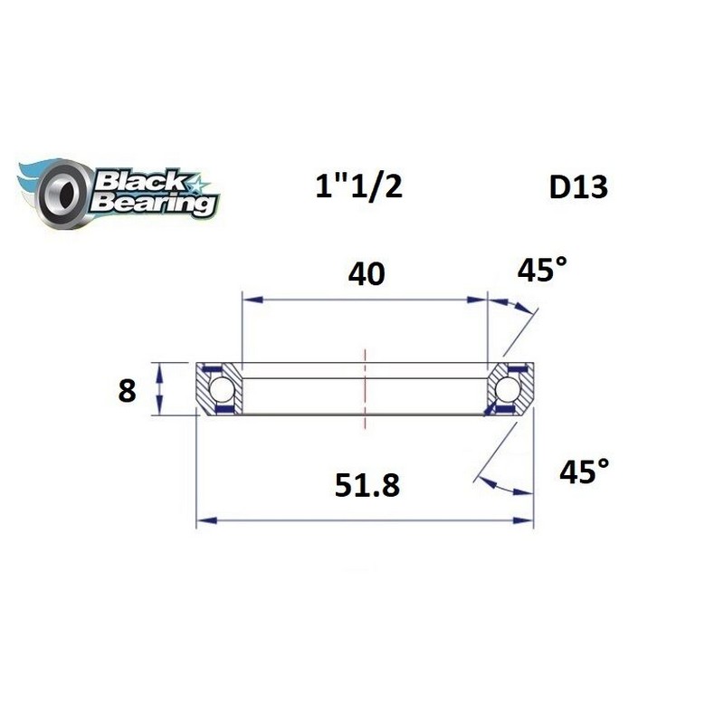 Steering Replacement Bearing 40x51.8x8mm 45 / 45