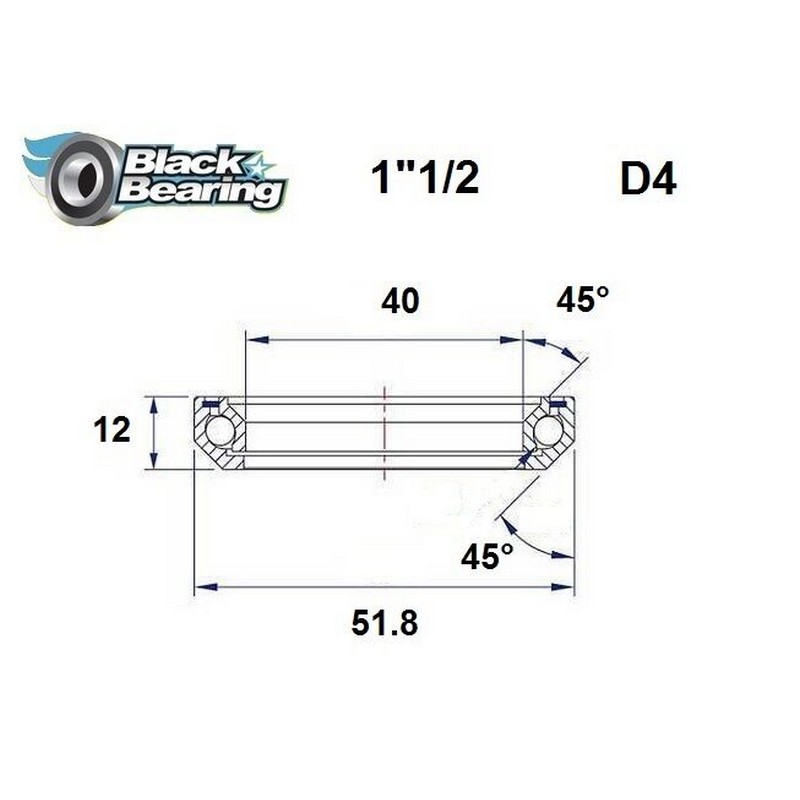 Cuscinetto di Ricambio Sterzo 40x52x12mm 45 / 45