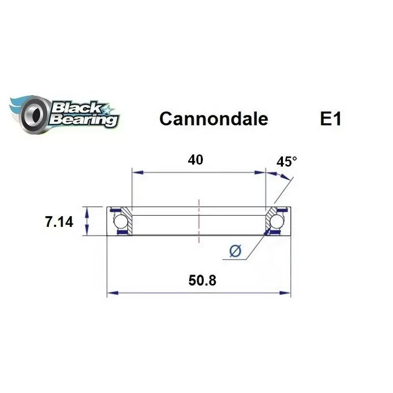 Ersatz-Lenklager 40 x 50,8 x 7,14 45/90 Cannondale Lefty - image