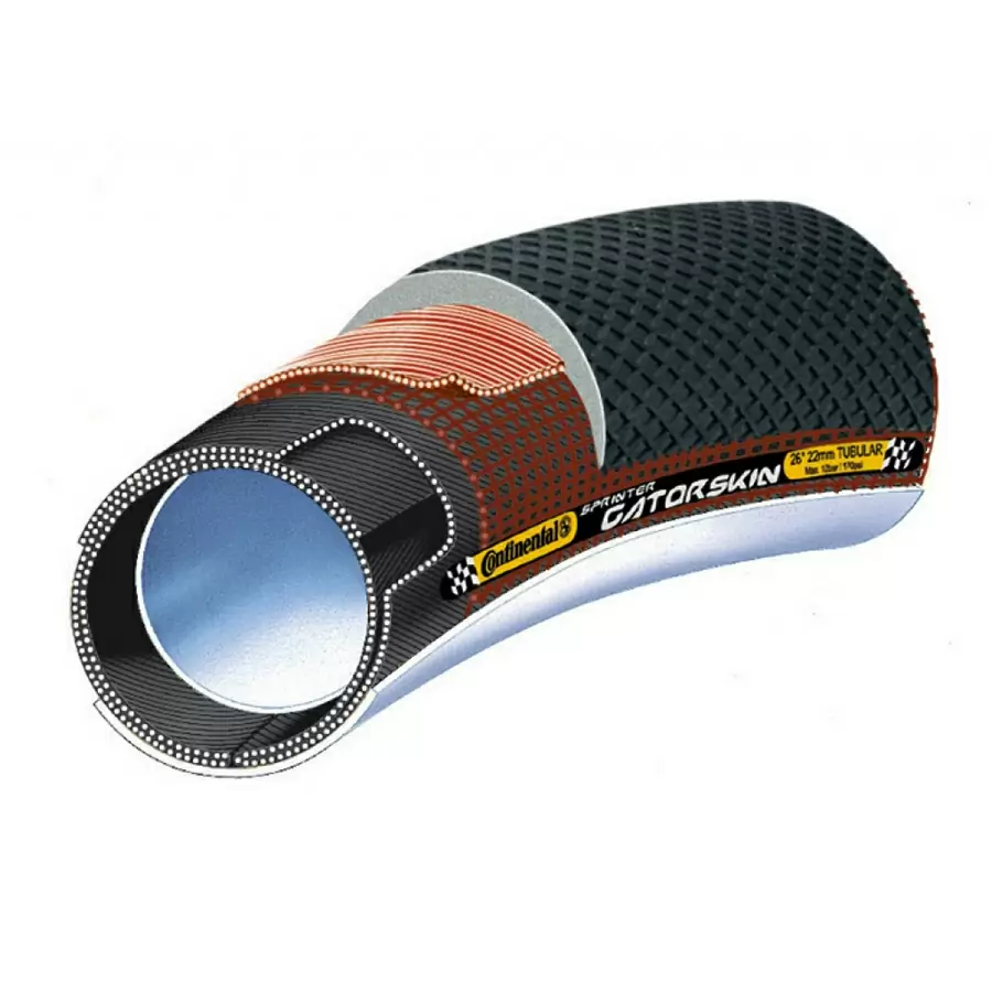 Continental 1022787500 tubular sprinter gatorskin 700x25c dura skin n