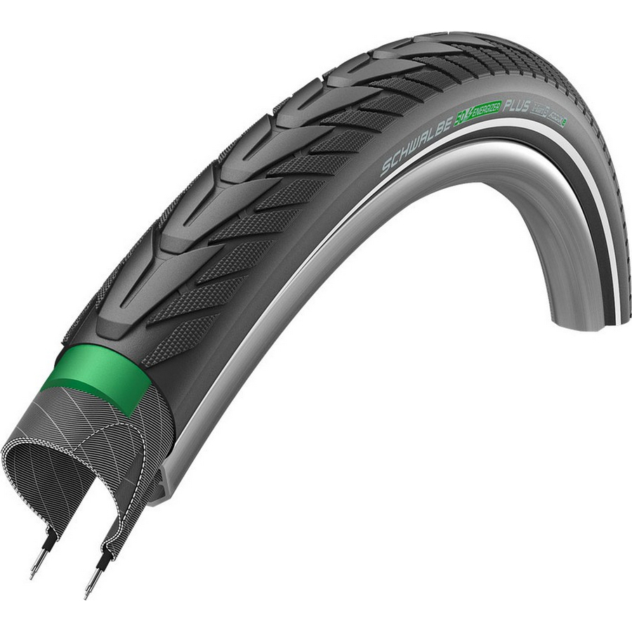 Reifen Copertone E-Bike Energizer Plus 26x1,75'' Addix E-Compound Green Guard Reflex Wire Black