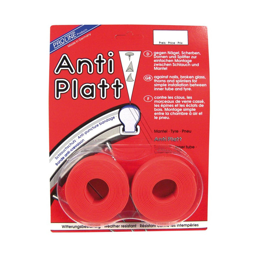 pair anti flat tapes 25-28/622 red 25 mm wide