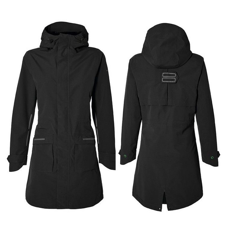 Parka Antipioggia Donna Mosse Nero Taglia S