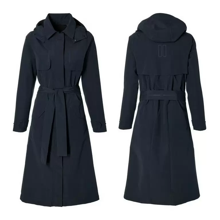 Trench Antipioggia Donna Mosse Blu Taglia S - image