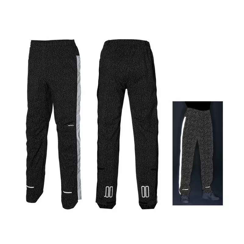 Skane HiVis Regenhose Schwarz Größe M - image