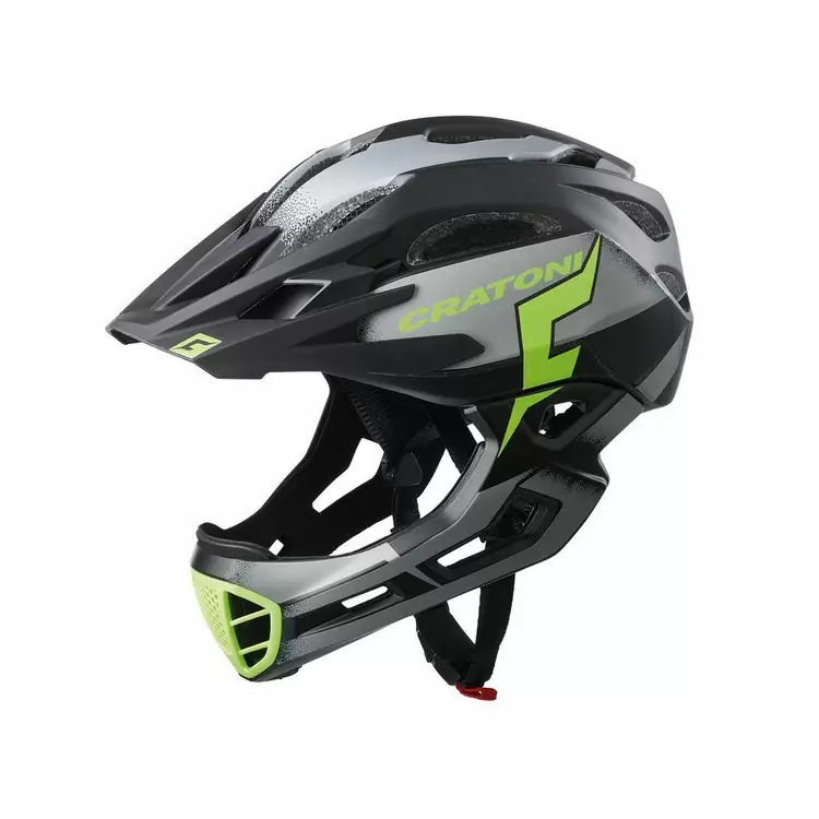 C-maniac pro helmet M / L (54-58cm) black / matt lime - image