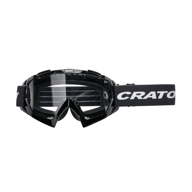 C-Rage Brilliant Black MTB Goggles Clear Lenses