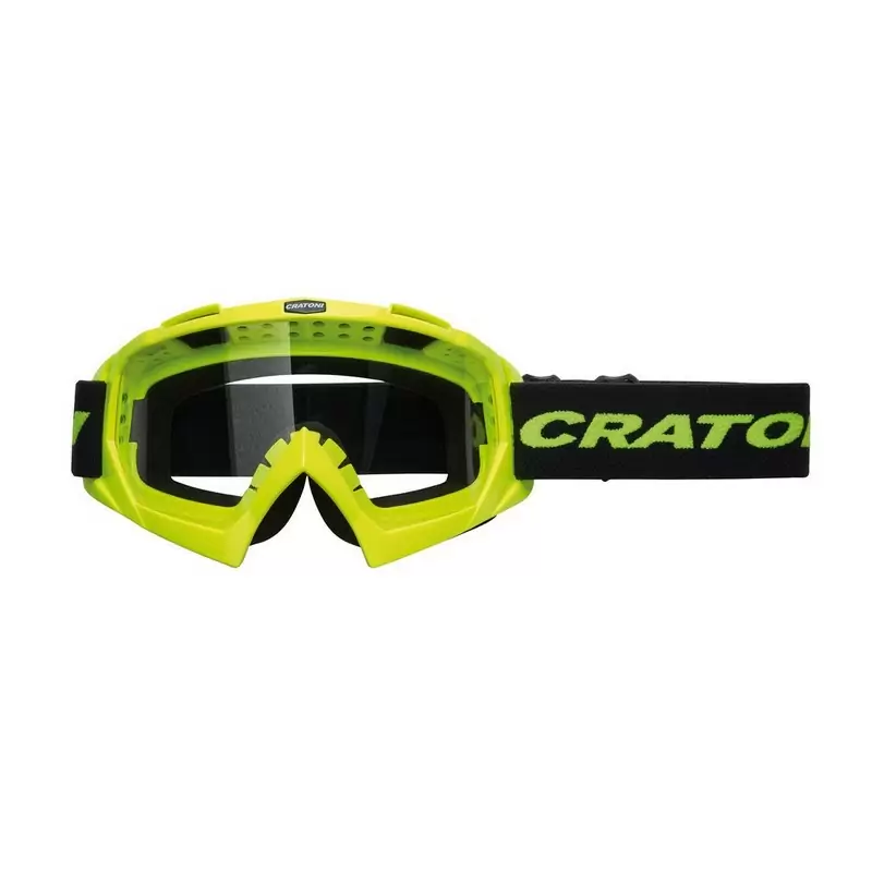 Bright Neon Yellow C-Rage MTB Goggles Clear Lenses - image