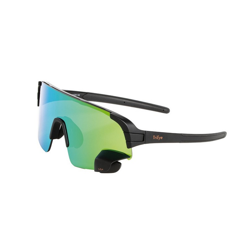 Sportbrille. View Sport Revo Black frame grüne Gläser Größe M/L
