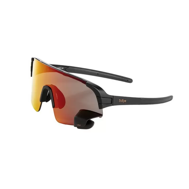 Sportbrille. View Sport Revo Schwarzer Rahmen, rote Gläser Größe M/L - image