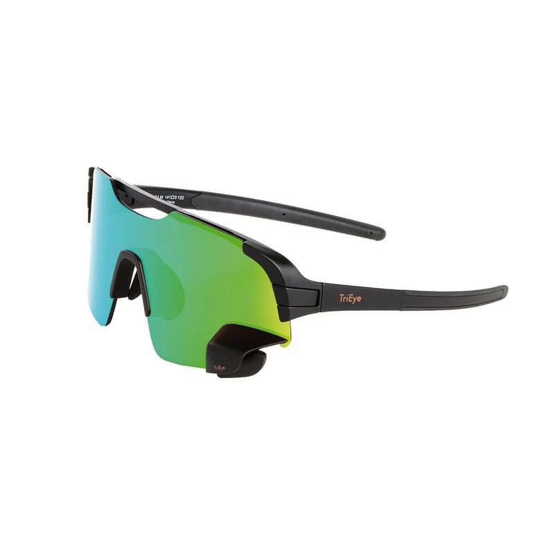 Sports glasses. View Air Revo Black frame green lenses size S