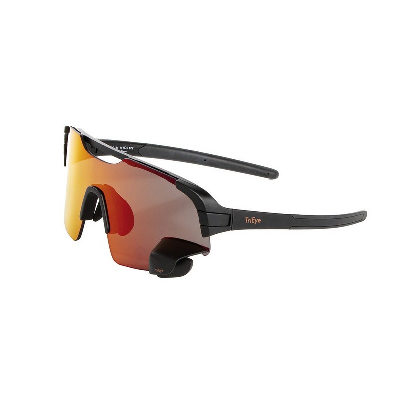 Sports glasses. View Air Revo Black Frame Red Lens Size S