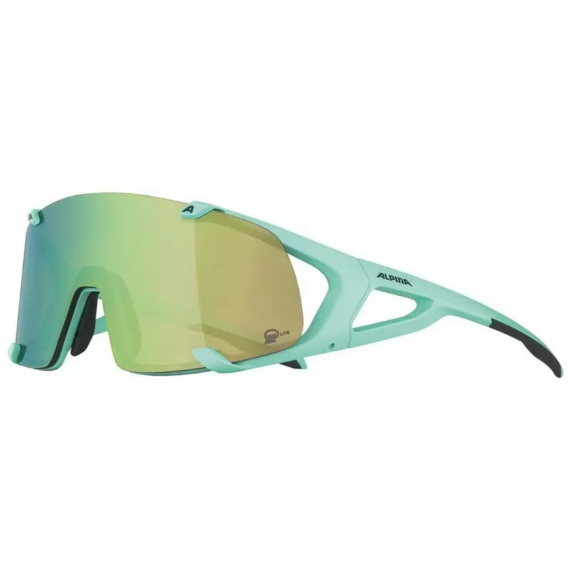Hawkeye S Q-Lite sunglasses Mirrored matt turquoise frame - image